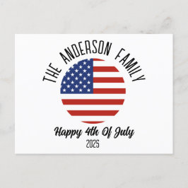 Postal Festiva 4 de julio Día de la Independencia Nombre personal