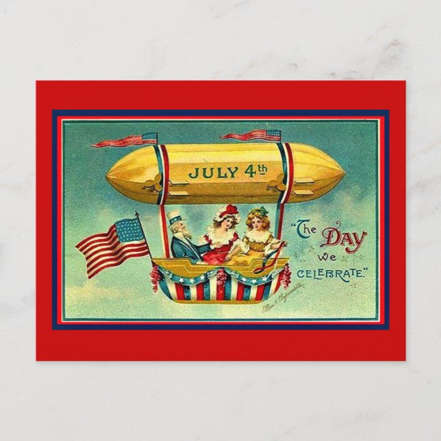 Postal Festiva 4 de julio, el día que celebramos (Anverso)