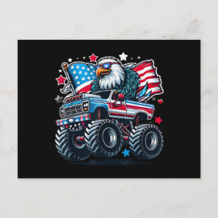 Postal Festiva 4 de Julio Patriótico Bandera Americana Águila USA