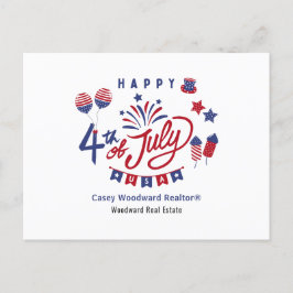 Postal Festiva 4 de julio Reconocimiento y Comercialización de Re