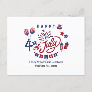 Postal Festiva 4 de julio Reconocimiento y Comercialización de Re