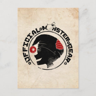 Postal Festiva 4 pequeños monstruos - logotipo del día de fiesta