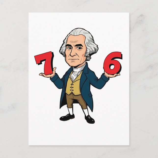 Postal Festiva 67 George Washington 7-6 Seis Siete Meme 67  (Anverso)