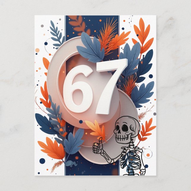 Postal Festiva 67 Skeleton Hand Halloween (Anverso)