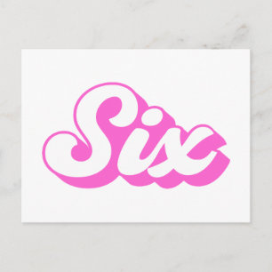 Postal Festiva 6.º Chica Retro de Cumpleaños
