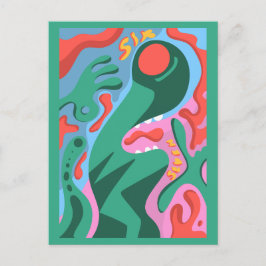 Postal Festiva 6 7 alien marciano