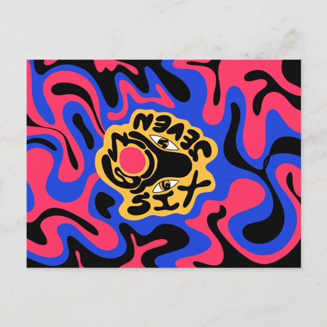 Postal Festiva 6 7 curvy waves (Anverso)