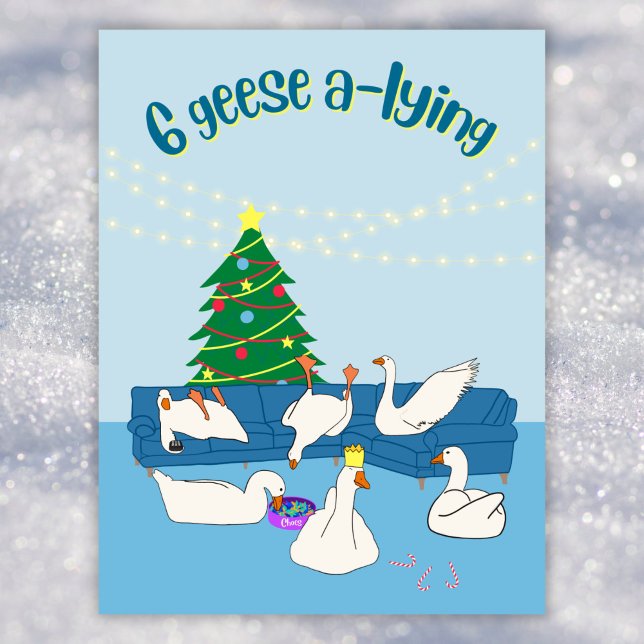 Postal Festiva 6 Navidades de animales de personalizado divertido (Subido por el creador)