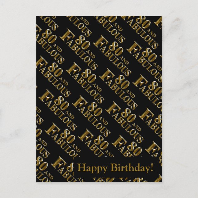 Postal Festiva 80 cumpleaños  (Anverso)