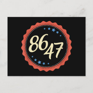 Postal Festiva 86 47 Anti Trump Gracioso