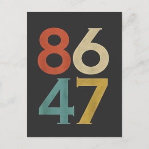 Postal Festiva 86 47 Trump Retro de Guay contra Trump