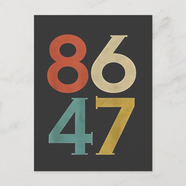 Postal Festiva 86 47 Trump Retro de Guay contra Trump (Anverso)