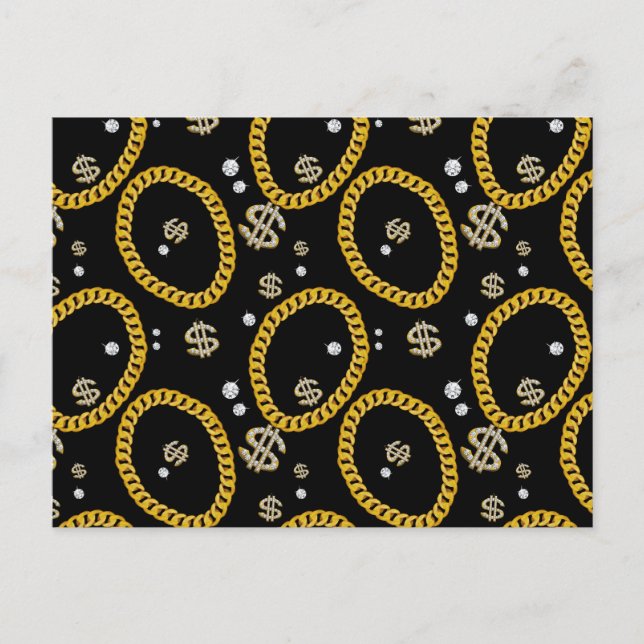 Postal Festiva  90's Hip Hop Rap Music Gold Cuban Link Chain (Anverso)