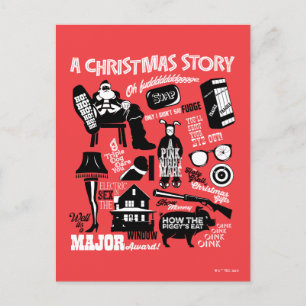 Postal Festiva A Christmas Story Icons Graphic
