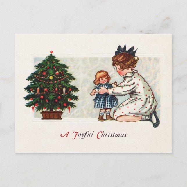 Postal Festiva A Joyful Christmas - vintage (Anverso)