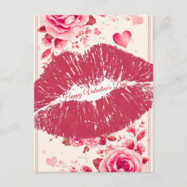 Postal Festiva A Kiss For You on a Valentine's Day