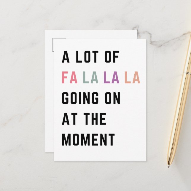 Postal Festiva A Lot Of Fa La La La Going On At The Moment (Anverso/Reverso In Situ)