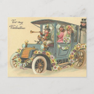 Postal Festiva A mi auto de Valentine Vintage