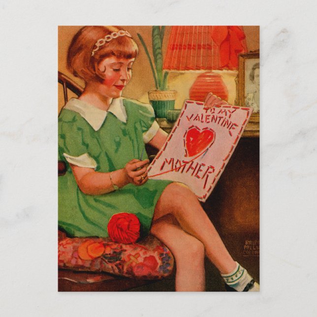 Postal Festiva A mi madre de San Valentín (Anverso)