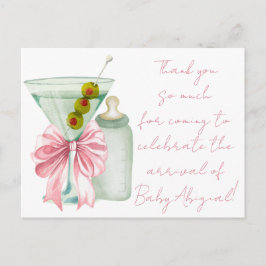 Postal Festiva A Tini One Baby Girl Thank You Post Card