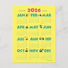 Postal Festiva A Year with Toucans: Calendar 2026-Y