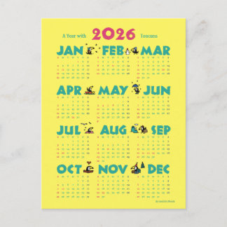 Postal Festiva A Year with Toucans: Calendar 2026-Y