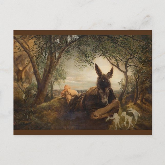 Postal Festiva Abajo y las hadas (Anverso)