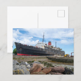 Postal Festiva Abandonado duque de TSS del barco de Lancaster