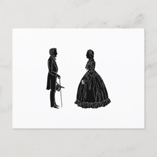 Postal Festiva abraham lincoln mary todd lincoln silhouette