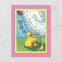 ABRAZA A TU MOMA, CUTE CHICK AMA A MADRE HEN