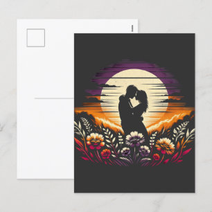 POSTAL FESTIVA ABRAZAR EN DUSK