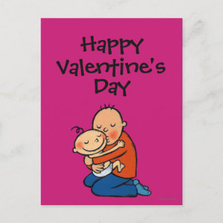Postal Festiva Abrazo de papá y bebé