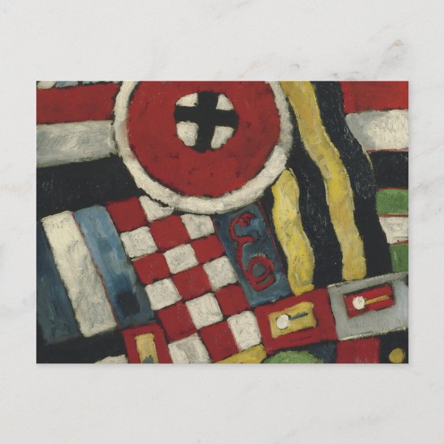 Postal Festiva Abstracción de Marsden Hartley - Berlín (Anverso)