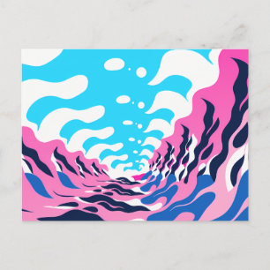 Postal Festiva Abstract Dream Wave – Vibrant Surreal Flow