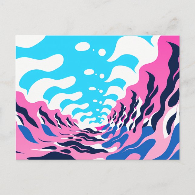 Postal Festiva Abstract Dream Wave – Vibrant Surreal Flow (Anverso)