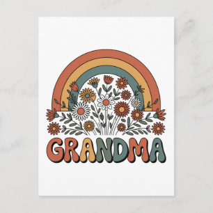 Postal Festiva Abuela Floral