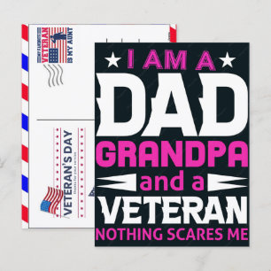 Postal Festiva Abuelo Papá y Veterano Nada Me Asusta