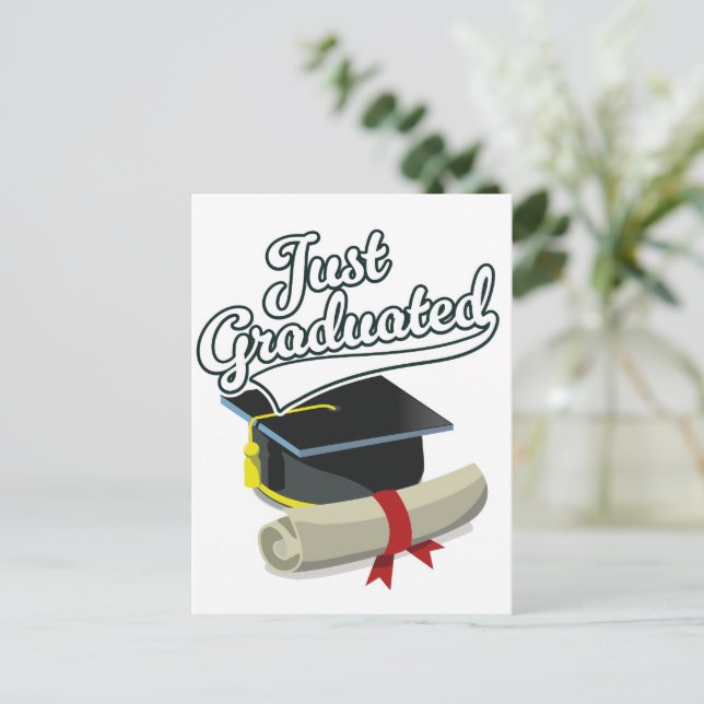 Postal Festiva ¡Acaba de graduarse! (Anverso de pie)