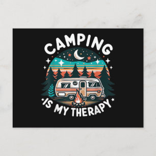 Postal Festiva Acampar al estilo antiguo es mi terapia de aventur
