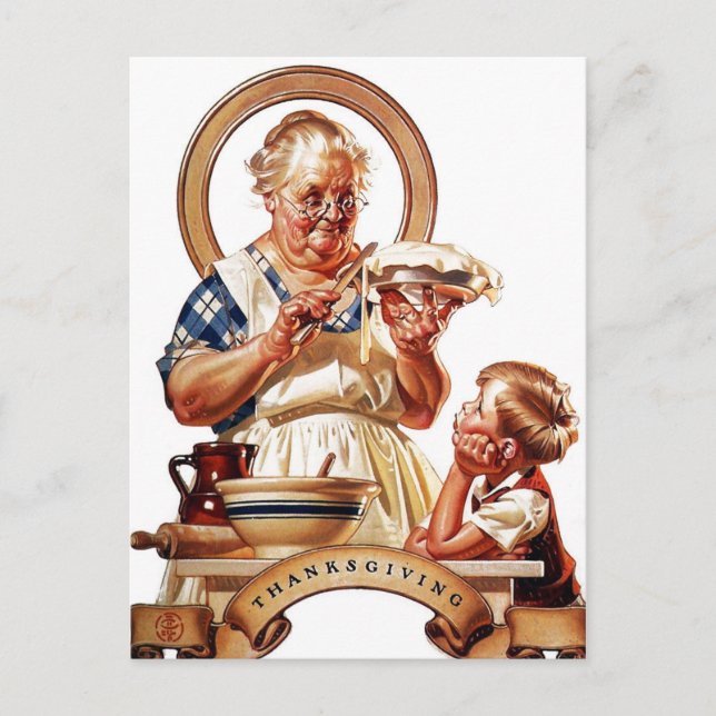 Postal Festiva Acción de Gracias (Anverso)
