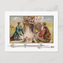 Postal Festiva Acción de gracias para el oro Panners en 1849