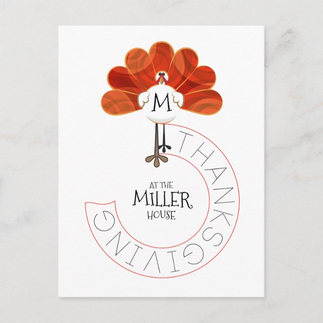 Postal Festiva Acción de Gracias Turquía (Anverso)