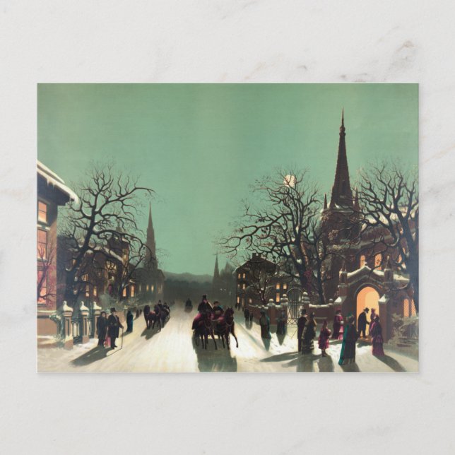 Postal Festiva Acercamiento del Año Nuevo (Anverso)