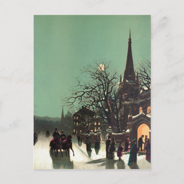 Postal Festiva Acercamiento del Año Nuevo (Anverso)