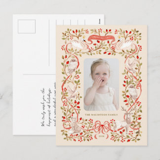 Postal Festiva Acuarela Bosque