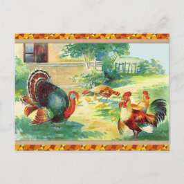 Postal Festiva Acuarela de Acción de Gracias