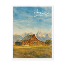 Acuarela de Jackson Hole | Arte de viaje de Grand