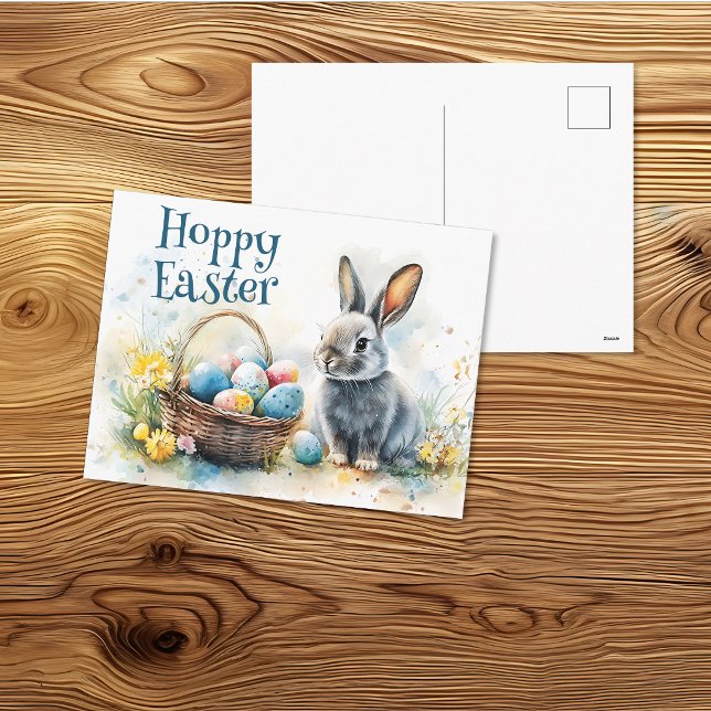 Postal Festiva Acuarela de Pascua Alegre (Subido por el creador)