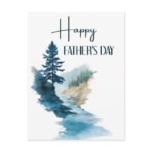 Acuarela Minimalista Feliz Día del Padre