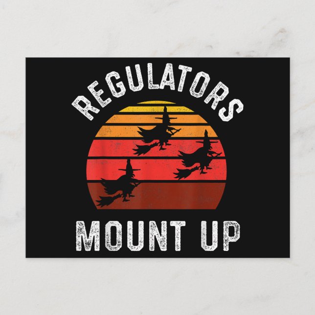 Postal Festiva Acumulación de reguladores, divertida bruja de Hal (Anverso)